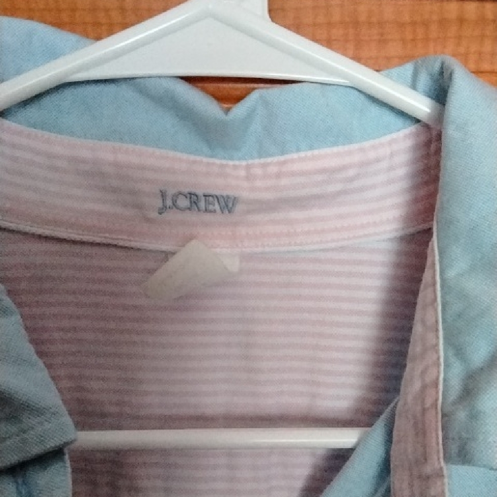 J.Crew Sky Blue Dress with Pink Stripes